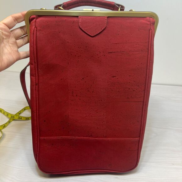 La‎ Flore Paris bobobark Vegan Cork Skin Convertible Backpack Purse Cognac Red main image 14